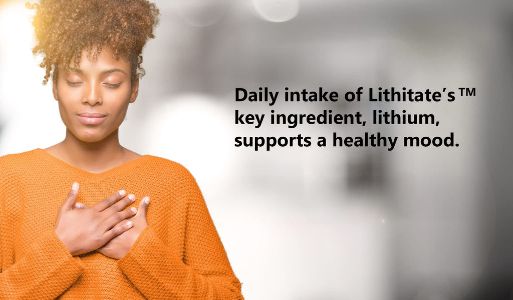 lithitate Lithium Aspartate 10mg | Supports Cognitive Function & Brain Health with Aging | NSF Certified | Promotes Mental Clarity, Healthy Mood & Longevity | Natural Supplement | 100 Capsules