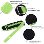Ankle Weights for Women, Men and Kids - 1 LB x 2 Strength Training Wrist/Leg/Arm Weight with Adjustable Strap for Jogging, Gymnastics, Aerobics, Physical Therapy (Green)