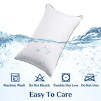 JOLLYVOGUE Pillows Standard Size Set of 2, Cooling and Firm Pillows with Oeko-Tex Certified Down Alternative Filling for Side, Back, and Stomach Sleepers, Hotel Collection