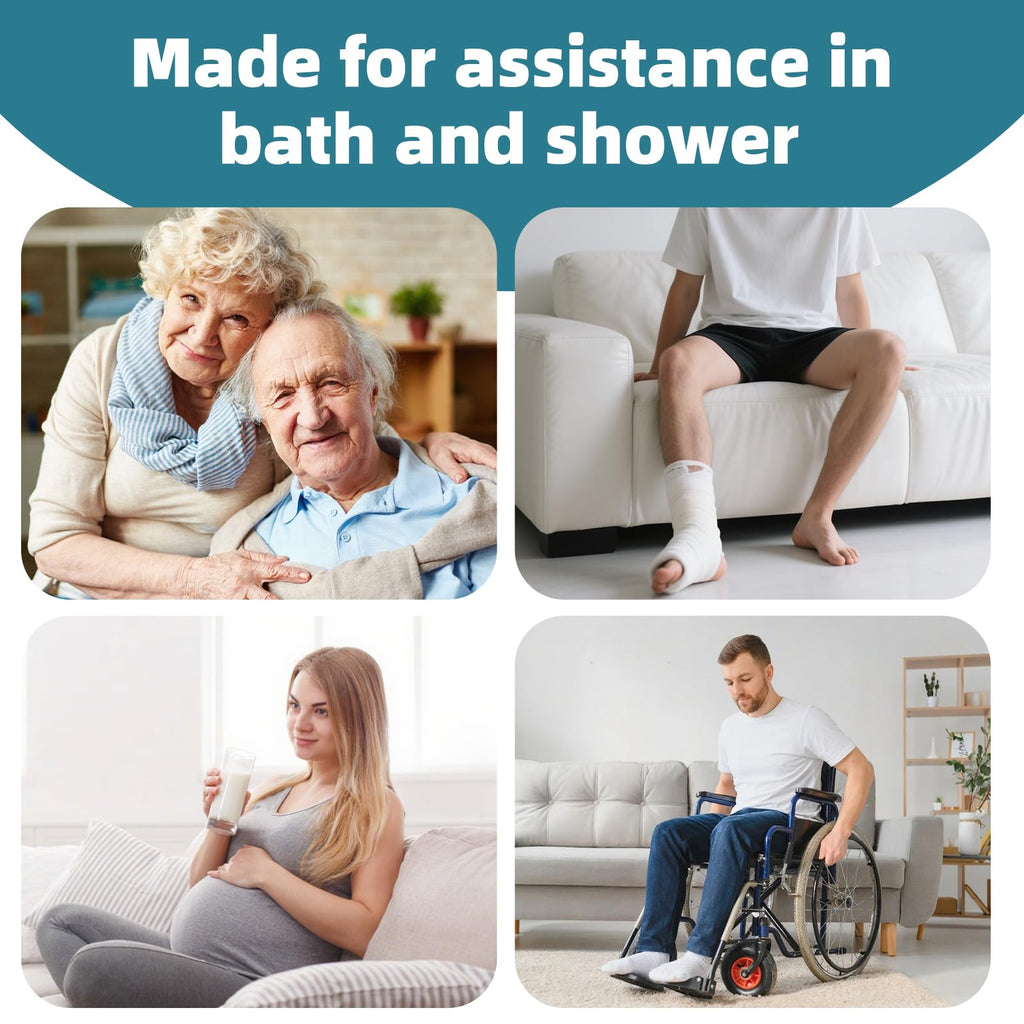 Swivel Shower Chair with Arms and Back, 400 lbs Heavy Duty Shower Seat for Inside Shower Stall and Bathtub, Height Adjustable Safety Bath Seat for Elderly, Adults, Handicap and Disabled