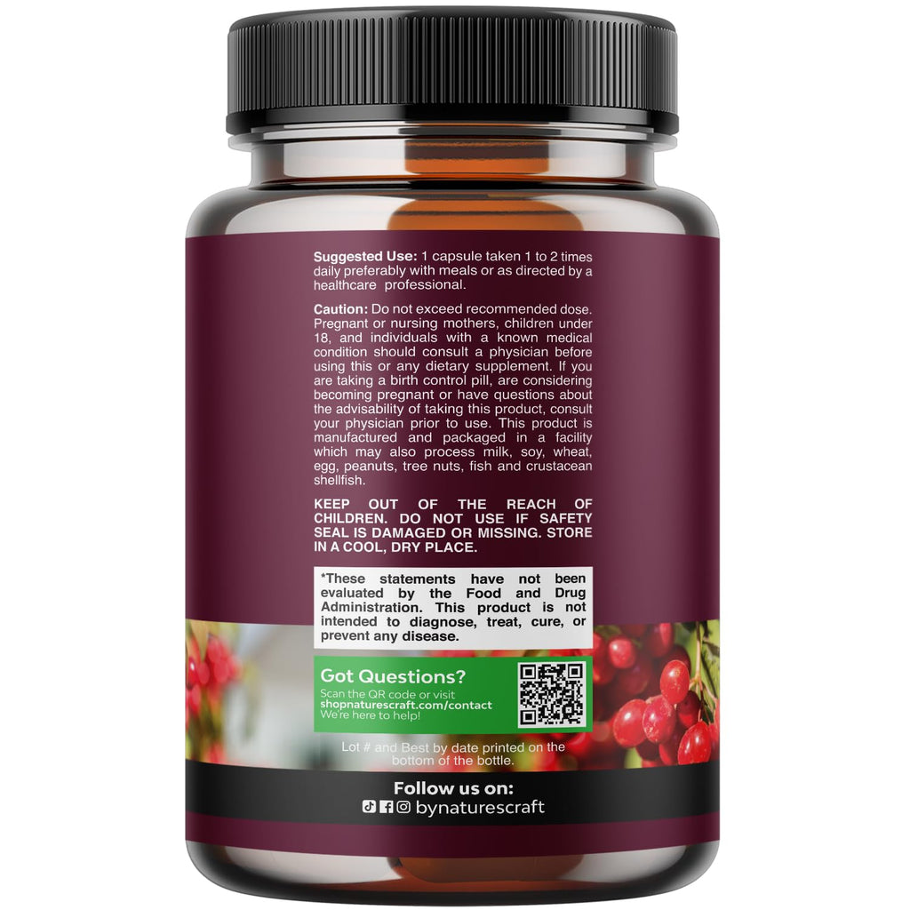Advanced Kidney Support Supplement - Kidney Cleanse Detox & Repair Cranberry Extract Capsules with Uva Ursi, Stinging Nettle & Astragalus for Kidney health - Urinary Tract Health - 60 Caps
