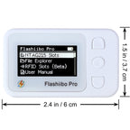Flashiibo Pro NFC Emulator, NFC Tag Emulator, 3000+ Saves, Unlimited Rewrite, Auto UID Regen, Rechargeable Battery , 1.4" OLED Screen, Compatible with 50+ Games on Switch 1 & 2 (White)