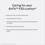 Resmed AirFit F20 Cushion - Full-Face CPAP Mask Cushion Replacement - CPAP Accessories - Medium