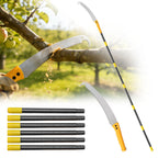 Pole Saw For Tree Trimming,2-In-1 Manual Handheld Pole Pruning Saw, 10.8 FT Long Tree Trimmer With 15.7" Triple-Ground Sharp Blade Cutter For Branches,Orchard, Palm Trees, Shrubs,Limbs