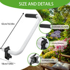 Yeoman Handle, Yeoman Weedeater Handle Extension with Bracket Clamp, Ergonomic Trimmer Grip for Lawn Care, Landscaping, Yard Trimming (Silver)