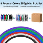 Dynta 3D Printer Filament 250g 53mm Spool - 1.75mm High Precision Regular PLA Compatible with FLASHFORGE, Bambu Lab A1, Creality Ender-3 V3, Black, White, Red, Green, Blue, Purple for Beginners
