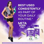 Meta Burn - Official Meta Burn Pro Capsules Advanced Formula with All Natural Ingredients, MetaBurn Pills Maximum Strength for Wellness & Overall Health Support, 60 Capsules for 1 Month