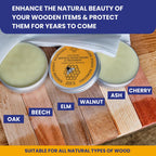 Premium Food-Safe Beeswax Wood Polish & Furniture Wax – Hand Poured Wood Conditioner | Eco-Friendly & Non-Toxic | Protects & Restores All Wood: Furniture, Toys, Cutting Boards, Ornaments (7.0 Fl Oz)