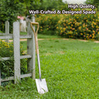 Berry&Bird Garden Digging Spade, 41" Stainless Steel Gardening Border Spade