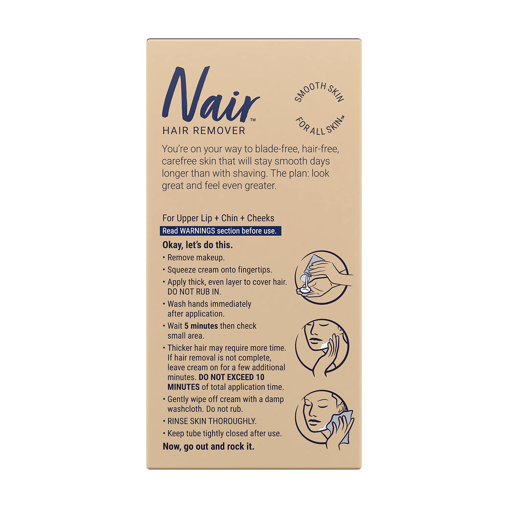 Nair Moisturizing Face Cream Hair Remover 2 oz (Pack of 12)
