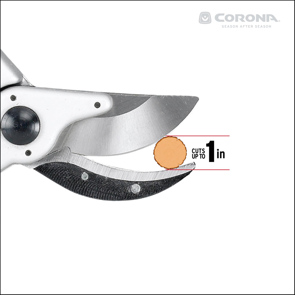 Corona Tools BP 6250 MAXFORGED Aluminum Bypass Pruner, 1-Inch Cut Capacity, Professional Hand Pruning Shears with Replaceable Steel Blade & Non-Slip Comfort Grip