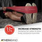 THERABAND Resistance Bands Set, Beginner Kit, Yellow, Red, Green, Latex Elastic Bands for Exercise & Physical Therapy, Strength Training Bands for Upper & Lower Body Fitness