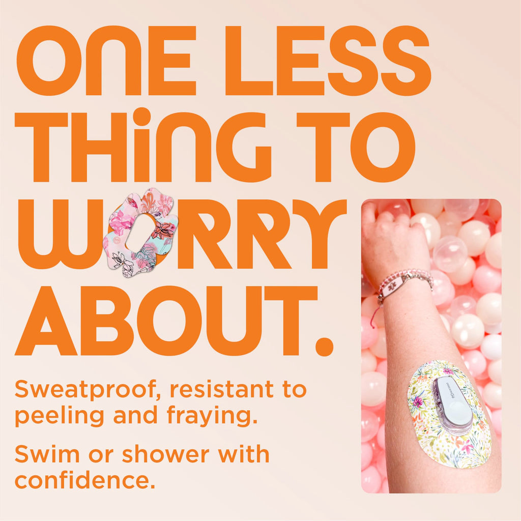 ExpressionMed - Dexcom G7 with Adhesive Patches (5-Pack) - Waterproof & Sweatproof, Non-Fraying Sensor Covers - Pre-Cut CGM Sensor Tapes - (Valentine's 2026 Variety Pack) - Made in USA