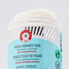 First Aid Beauty - Facial Radiance Pads with Glycolic & Lactic Acids, Daily Exfoliating Pads with AHA, Visibly Smaller Pores, Help Tone & Brighten Skin, One-Step Makeup Prep, Compostable, 60