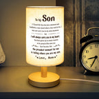 SOUHONEY Graduation Son Gifts from Mom, Desk Bedside Lamp Gifts for Son Birthday from Mom, Son Adult 18th 21st Birthday Gifts, Bedside Table Decor Lamp (Son02)