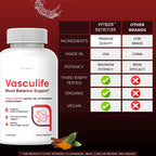 VYTRUZA Vasculife Blood Balance Support* - Vasculife Capsules Advanced Formula Blood Health Support Supplement Supports Blood Flow and Blood Circulation*, 60 Capsules