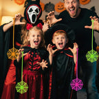 HLARTNET 40Pcs Sticky Spider Web Hand Party Favors, Spider Toys Bulk for Kids Boys, Gifts for Birthday Halloween Goodie Bag Filler or Classroom Prizes