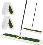48" Commercial Dust Mop for Floor Cleaning with 2 Cotton Mop Pads