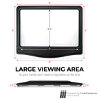 MAGNIPROS 5X Large LED Page Magnifier for Reading Magnifying Glass Reader with 3 Color Lighting Modes & Anti-Glare Lens to Reduce Eye Strain-Perfect for Fine Print, Aging Eyes, Low Vision and Seniors