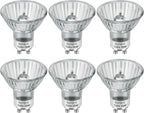 SerBion GU10 25 Watt Halogen Light Bulbs for Lava Lamp and Wax Warmer, 120V Dimmable, 6-Pack