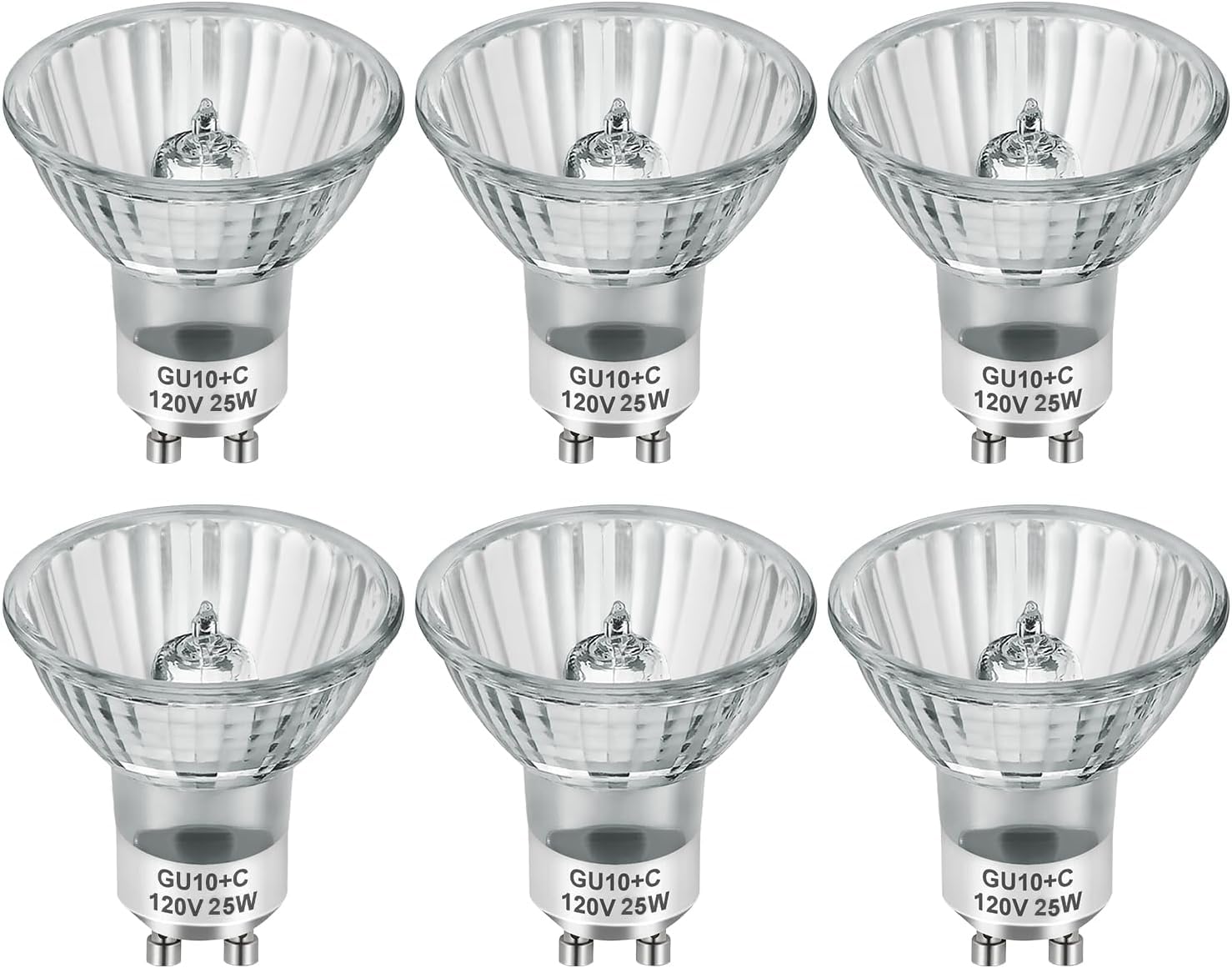 SerBion GU10 25 Watt Halogen Light Bulbs for Lava Lamp and Wax Warmer, 120V Dimmable, 6-Pack