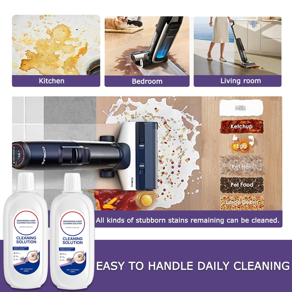 2 Packs Floor Cleaner Lavender Scent Compatible with Tineco Cleaning Solution Rifill Deep Cleaning for Tineco Vacuum Mop Solution, for iFloor Series & Floor One Cleaner Solution, Residue & Streak Free