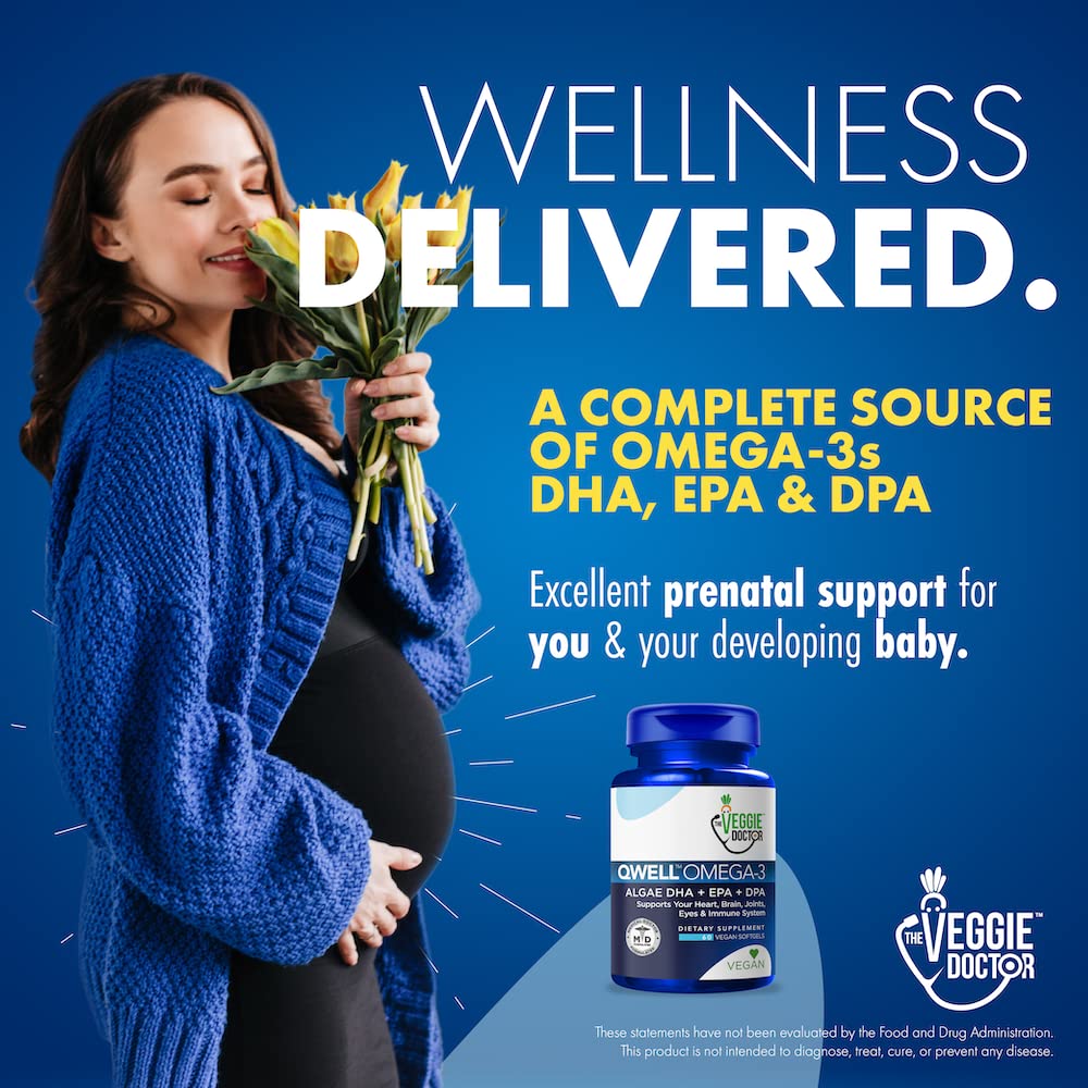 Vegan Omega 3 Supplement – Algae Omega 3 with DHA EPA DPA – Vegan Capsules from Algal – Fish Oil Alternative – Plant-Based Algae Oil Formula – Non-GMO, Carrageenan-Free, High Strength