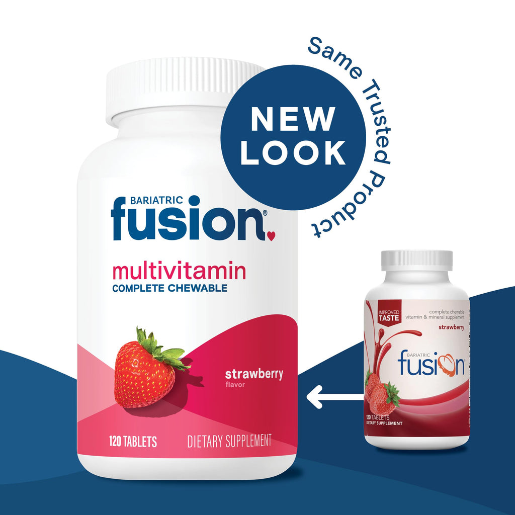 Bariatric Fusion Bariatric Multivitamin with Iron Complete Chewable | Strawberry | Post Bariatric Vitamins for Gastric Bypass and Sleeve Gastrectomy | One Month Supply
