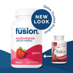 Bariatric Fusion Bariatric Multivitamin with Iron Complete Chewable | Strawberry | Post Bariatric Vitamins for Gastric Bypass and Sleeve Gastrectomy | One Month Supply