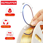 Reprapper Triple Color Filament Dichromatic pla Filament 1.75mm for 3D Printer, Multicolor Like Dual Color Rainbow PLA, 2.2lbs (1kg), Silk PLA Gold/Copper/Blue