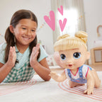 Baby Alive Crawl 'n Play Harper Hugs Electronic Crawling Baby Doll Set, Blonde Hair, Kids Toys for Girls & Boys 3 Years & Up, 10.75 Inches