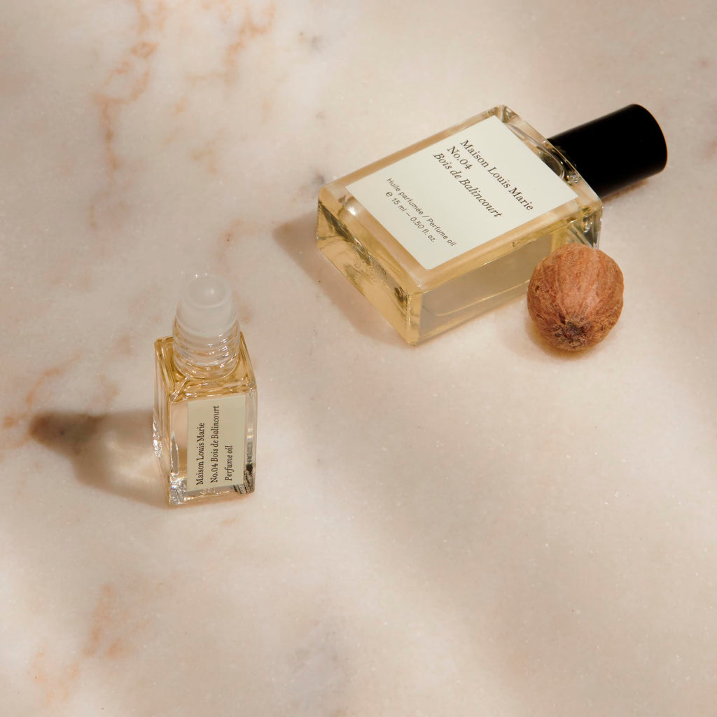 Maison Louis Marie - No.04 Bois de Balincourt Natural Roll-On Perfume Oil Sample | Luxury Clean Beauty + Non-Toxic Fragrance (0.1 fl oz | 3 ml)