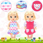 ECORELF 10 Set Alive Baby Doll Clothes, Doll Clothes for 10-12 Inch Girl Dolls Outfits Accessories Include Cute Jumpsuit, Skirts