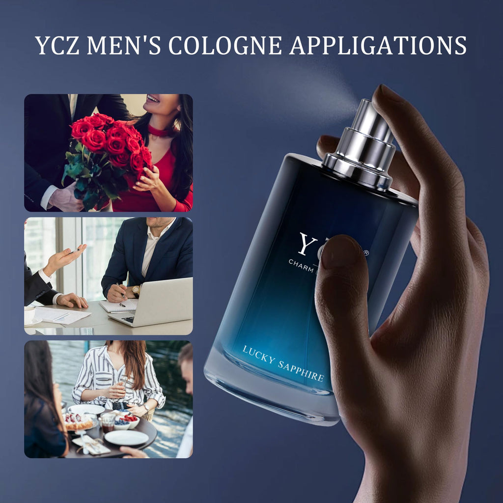 Ycz Lucky Men's Eau De Parfum New Round Box Packaging,1.7oz(50ml),Long Lasting EDP Men.Making it the ideal gentlemen���s gift (2-Pack)