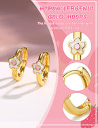 18K Gold Plated Hypoallergenic Earrings for Women 316 Surgical Steel