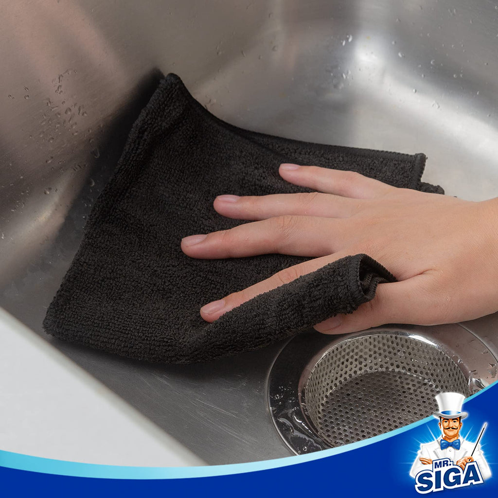 MR.SIGA Microfiber Cleaning Cloths, Streak Free Microfiber Towels, 12 Pack