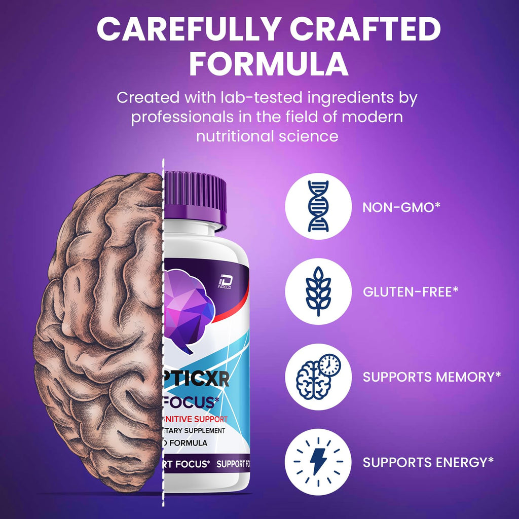 Indelo SynapticXR Brain Supplement Capsules – Synaptic XR All-Natural Maximum Strength Formula for Focus Pills, SynapticXR Support and Reviews (3 Pack – 180 Capsules)