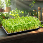 RooTrimmer Growing Trays, 1020 Plant Nursery Trays Heavy Duty Seed Starter Flat Seedling Tray for 72/128 Cell Plug Tray Transplant Growing Microgreens (21"×11", 10 Pack, 1.6" Deep, Without Holes)