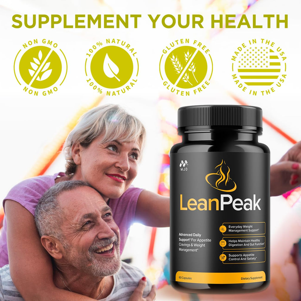 (5 Pack) Lean Peak Capsules, Official Lean Peak Weight Loss Pills with Natural Ingredients, Advanced Leanpeak Wellness Supplement, Natural Max Strength Healthy Lifestyle Support (300 Capsules)