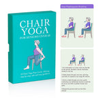 Chair Yoga Cards for Seniors Over 60, 53 Chair Yoga Pose with Step-by-Step Guides, Large Print Exercise Cards for Elderly, Gifts for Grandparents,Grandpa,Grandma,Get Well Gifts