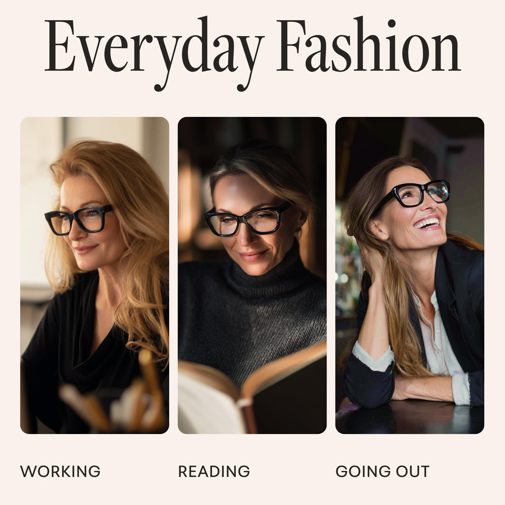 CCVOO 2.0 Reading Glasses for Women, Stylish Eyeglasses, Blue Light Readers for Women, Computer Eye Glasses, Cheaters