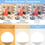 hansang Vanity Light Bulb 5000K Daylight 8 Pack G25 LED Globe Light Bulb for Bathroom Vanity Mirror Decorative,E26 Medium Base, 5W 60W Incandescent Equivalent,500LM,Non-dimmable