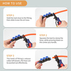 PLANEKO Air Line Pliers Push to Connect Fitting Disconnect Tool for 3/8" 1/2" Pneumatic Hose Quick Connect Fittings Removing Air Line Removal Tool Hose Release Pliers for 10mm 12mm Push Fit Connector
