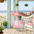 Teeanzo Pink Axolotl Porch Goose Outfits for Outdoor Yard Decor