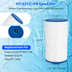 Future Way Hot Tub Filter Replacement for Lifesmart, AquaTerra Spa, Freeflow, Replace Pleatco Pure PFF42TC-P4, Watkins 303279, 78460, Filbur FC-2402, Spa Filters, 42 Sq. Ft, 2 Pack