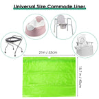 BOOWOO Bedside Commode Liners with Absorbent Pads, Disposable Commode Bags/Pads, Scented Adult Potty Chair Liners, Portable Commode Poop Bag for Commode Chair, Bedpan, Bucket Toilet, 50 Bags+50 Pads