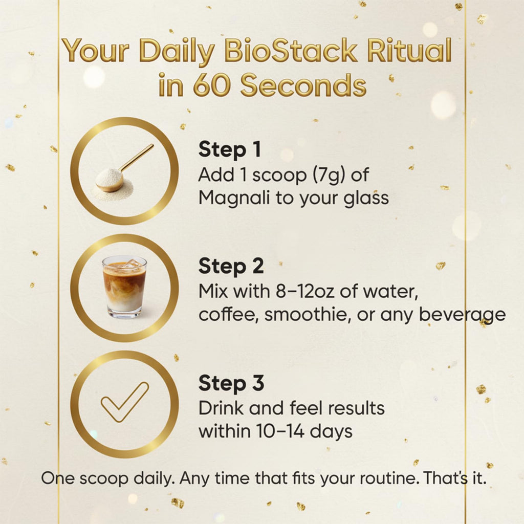 Magnali Fuel | Longevity Daily Blend, Wellness Powder with Collagen Peptides, Lion’s Mane, Inulin, Probiotics, B Vitamins, Vitamin C, Zinc, Magnesium & Biotin for Energy, Focus, Skin & Gut Support