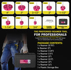 Premium 8Pcs PVC Pipe Reamer Kit - Complete Reamer Set, Fits Standard 1/2" Drills, Includes P3/4", 1", 1-1/4", 1-1/2", 2", 2-1/2", 3", 4" For Standard 1/2" Drills, Ideal for PVC, CPVC, ABS Pipes