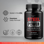 Valdivia (2 Pack) SteelPower Capsules - Official Steel Power Supplement, Premium Formula, Natural Vitamins for Health & Wellness - 120 Capsules for 2 Months