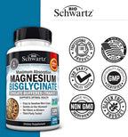 Magnesium Bisglycinate Chelated Supplement - High Absorption Magnesium Glycinate Supplement for Women and Men - Sleep, Muscle, Bone & Joint Support - Non-GMO, Non-Laxative Chelate - 360 Capsules